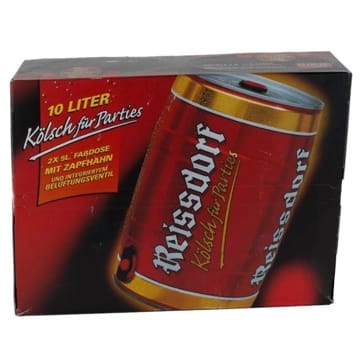 2 Fässer a 5,0 Liter Reissdorf Kölsch Partyfass Dose Bier 4,8%