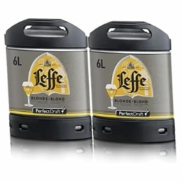 Bier PerfectDraft 2 x 6-Liter Fässer Leffe Blonde Bier - Blonde Ale. Bier passend für Zapfanlage für Zuhause. Inklusive 10€ Pfand