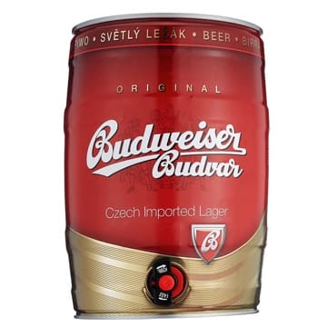 Budweiser Budvar Partyfass (1 x 5 l) Bierfass