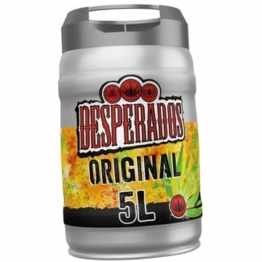 Desperados Bier mit Tequilla 5 Liter Partyfass incl. Zapfhahn