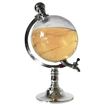 FXNFXLA Globe Biersäule Zapfsäule, langlebig, klar, modisch, leicht zu reinigen, 1,5 l kugelförmiger Getränketurm-Dispenser mit Zapfhahn, für Zuhause/Bar/Party/Hotelparty