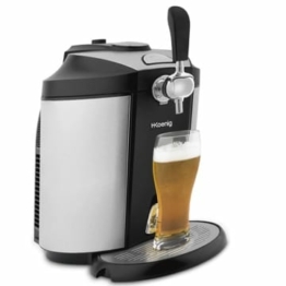 H.Koenig Bierzapfanlage BW1890 - kompatibel mit allen 5L Universal-Edelstahl-Druckfässern - integrierte Kühlung, Temperatur einstellbar zwischen 2°C und 12°C - 65 W - Rutschfeste Füße