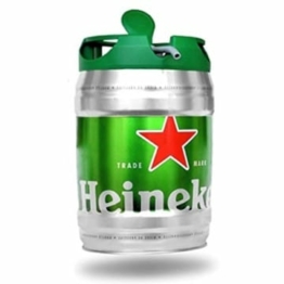 Heineken Pils Bier (1 x 5 l Fass) - Draught Keg Bier-Fass mit Zapfhahn, 5% Alkoholgehalt, 100% natürliche Zutaten, erfrischend milder Geschmack