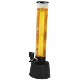 Jago® Biersäule mit Zapfhahn - 3.5L Volumen, 90cm hoch, Füllstandsanzeige, mit Ständer, BPA-frei, LFGB Standard, Setwahl - Biertower, Getränkesäule, Trinksäule, Bierspender, Getränkespender, Zapfsäule