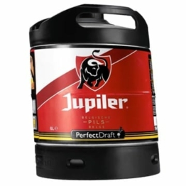 Jupiler Bier PerfectDraft 1 x 6-Liter Fass Jupiler Belgisches Pils - Lager. Bier passend für Zapfanlage für Zuhause. Inklusive 5 Euro Pfand