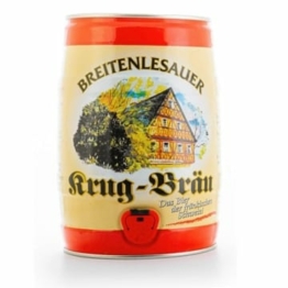 Krug Bräu Breitenlesauer Lagerbier aus Franken dunkel 5.0l Dose Partyfass