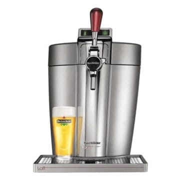 Krups VB700E00 Beertender Loft Edition Bierzapfgerät, Silber/Chrom