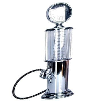 Retro Getränkespender im verchromten Nostalgie Design | Bar-Butler Zapfsäule mit Zapf-Schlauch für Party Getränke Dispenser Biertower Bierspender Zapfanlage Biersäule Schanksäule | Party Gadgets